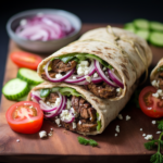 pic of Greek Gyro Wrap from plant powered meats