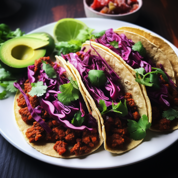 Latin American-Inspired Vegan Recipe: Vegan Chorizo Tacos Visual Representation by Plan Powered Meats