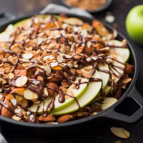 Plant Powered Meats Visual Representation of Apple Nachos